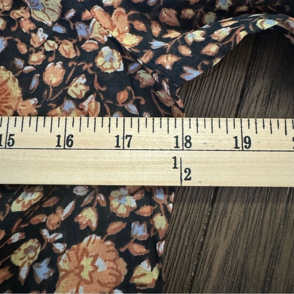 Billabong Stormy Night Fall Floral Boho Midi Cotton Gauze Floaty Long Sleeve - Picture 8 of 11